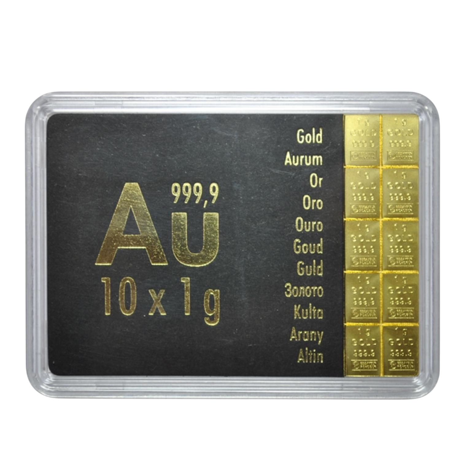 10 X 1 GRAMME D’OR FIN VALCAMBI