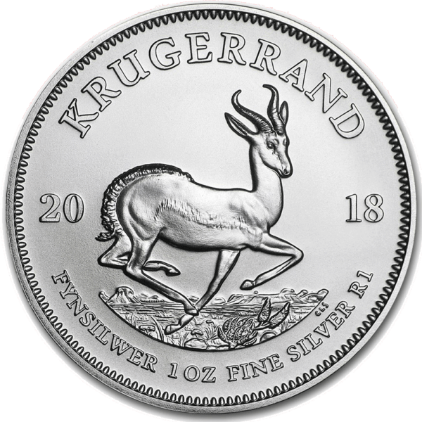 Le Krugerrand en argent fin de l'Afrique du Sud