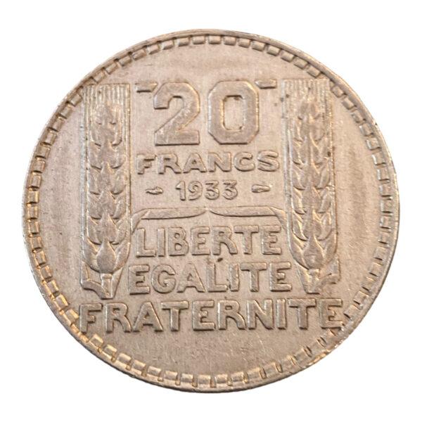 20 Francs Turin 1933 