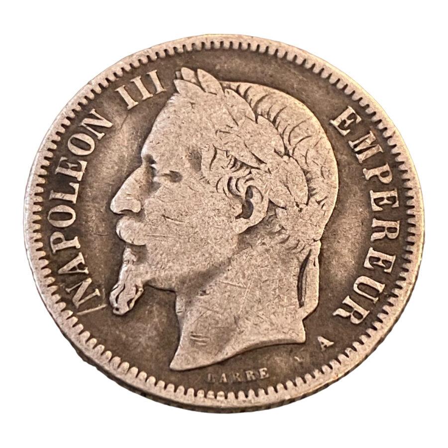 1 Franc Napoléon III, Tête Laurée 1866 Paris