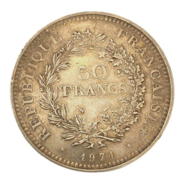50 Francs Hercule en Argent de 1974