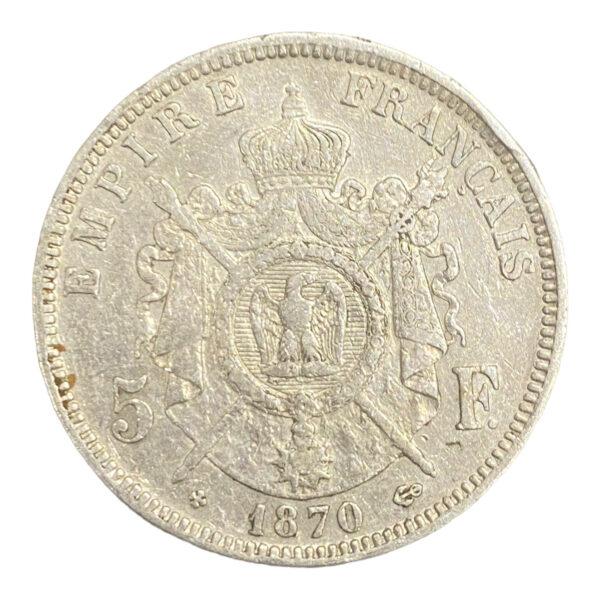5 Francs NAPOLÉON III, TÊTE LAURÉE