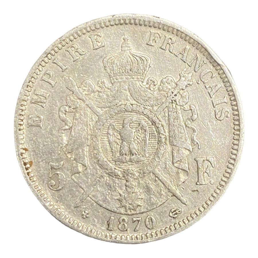 5 Francs NAPOLÉON III, TÊTE LAURÉE
