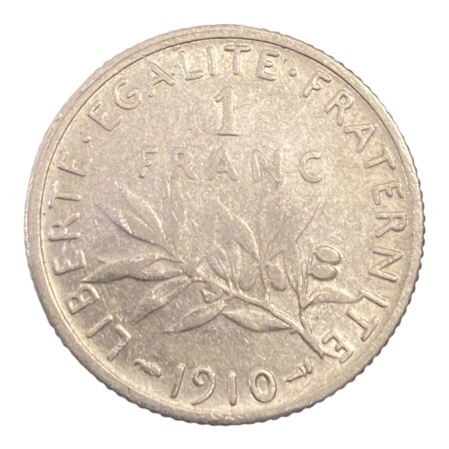 1 Franc Semeuse de 1910 à Paris – Image 2