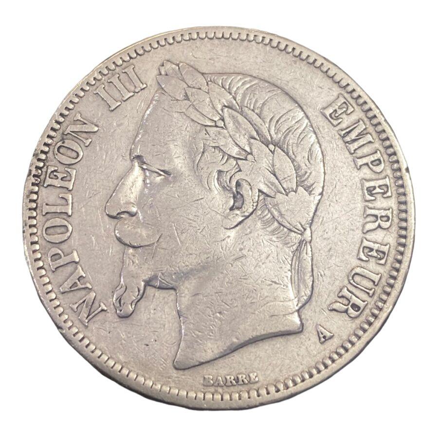 5 Francs Napoléon III, tête laurée, (A) 1867 PARIS