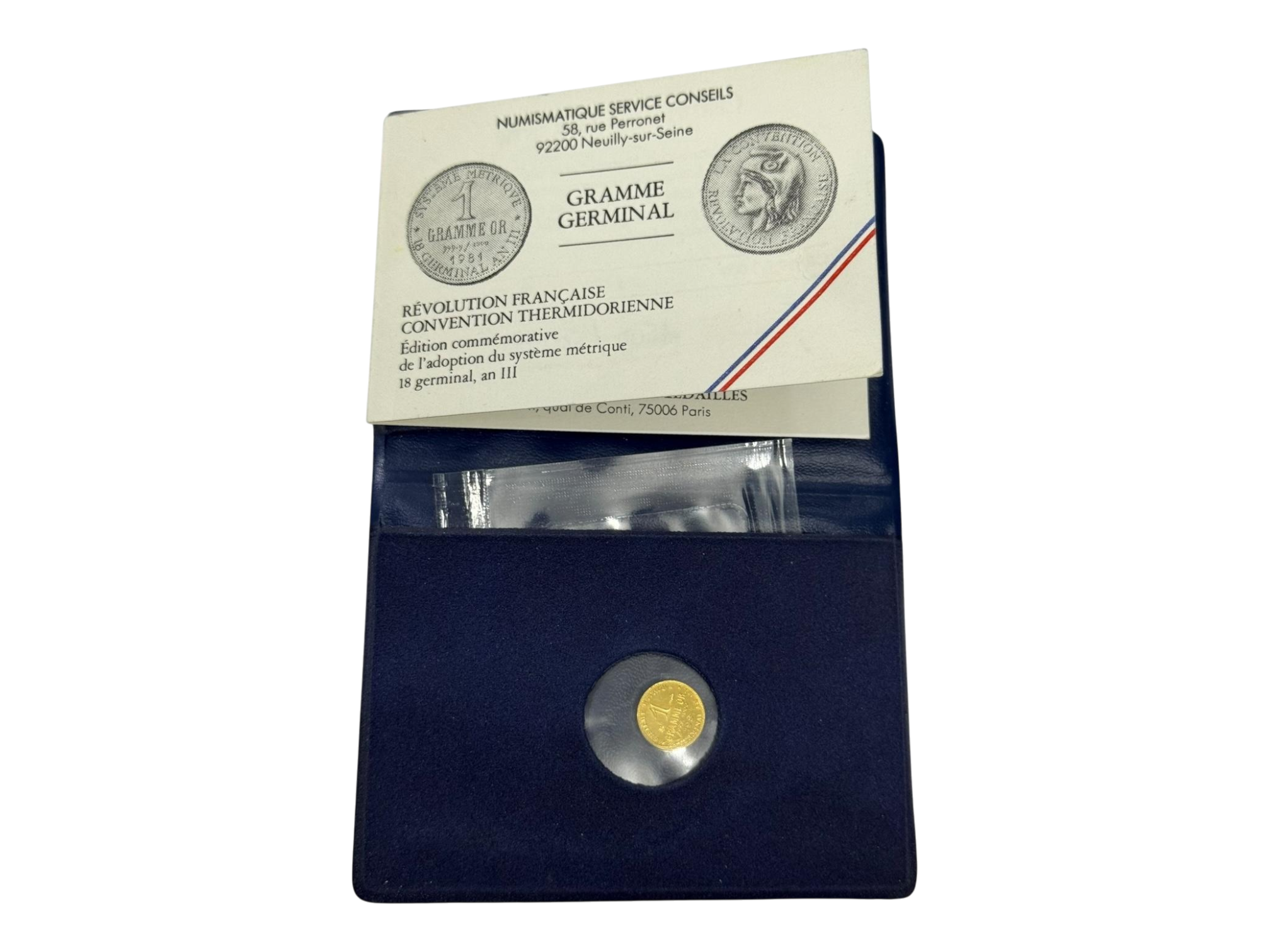 France – Médaille 1 Gramme d'Or Germinal 1981 – FDC – Image 3