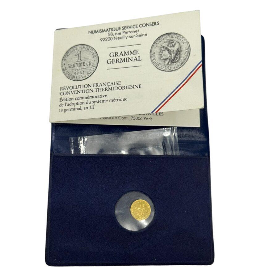 France – Médaille 1 Gramme d'Or Germinal 1981 – FDC – Image 3