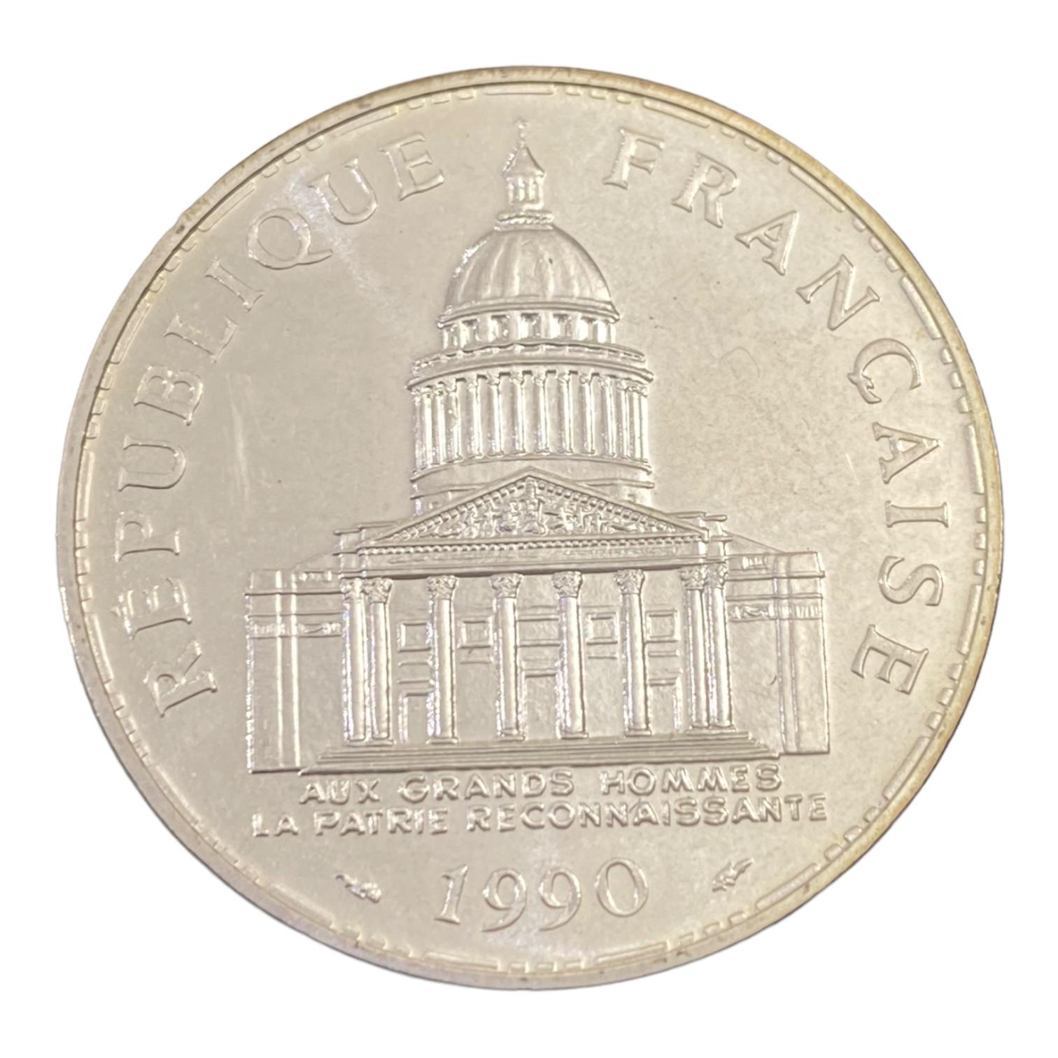 100 Francs Panthéon 1990 en Argent FDC - Édition Limitée