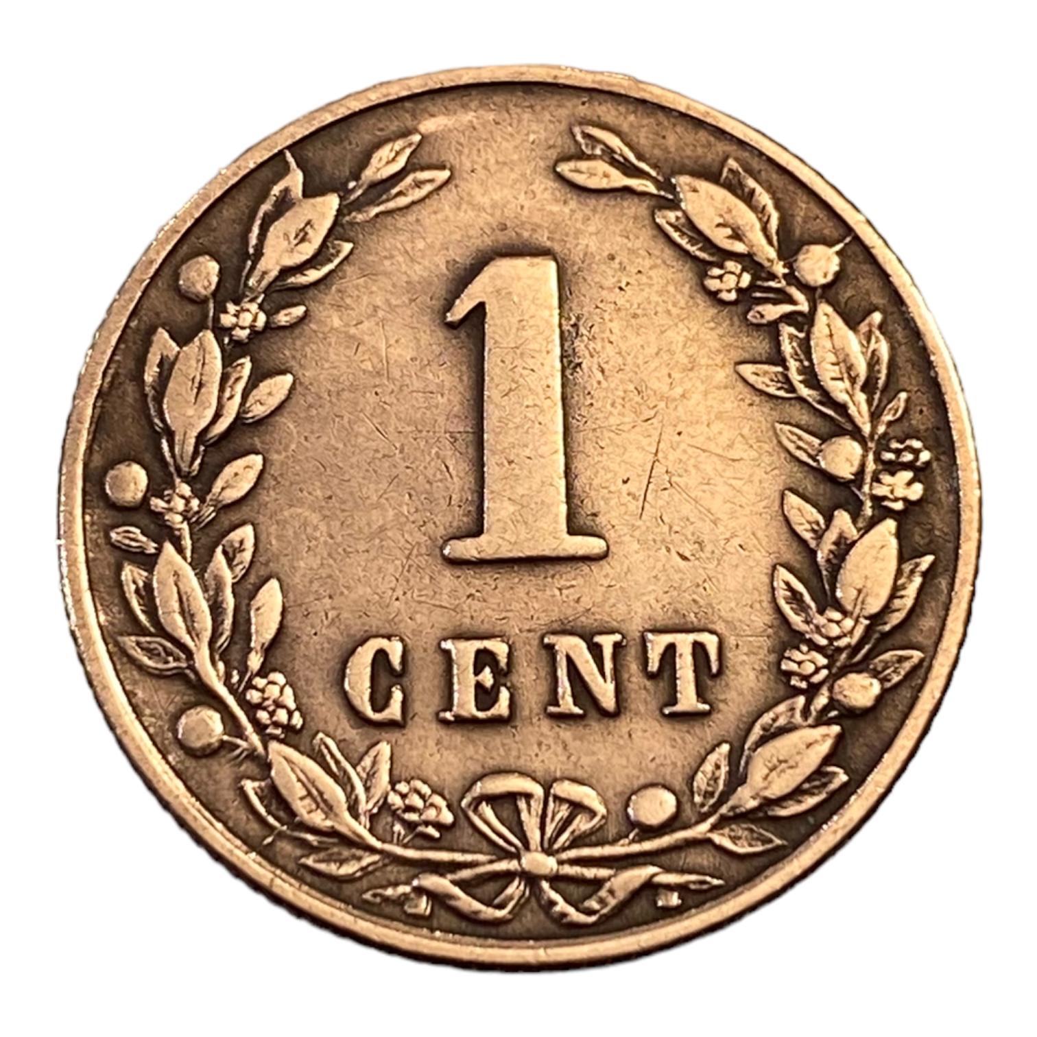 PAYS-BAS 1 Cent lion couronné 1880 Utrecht