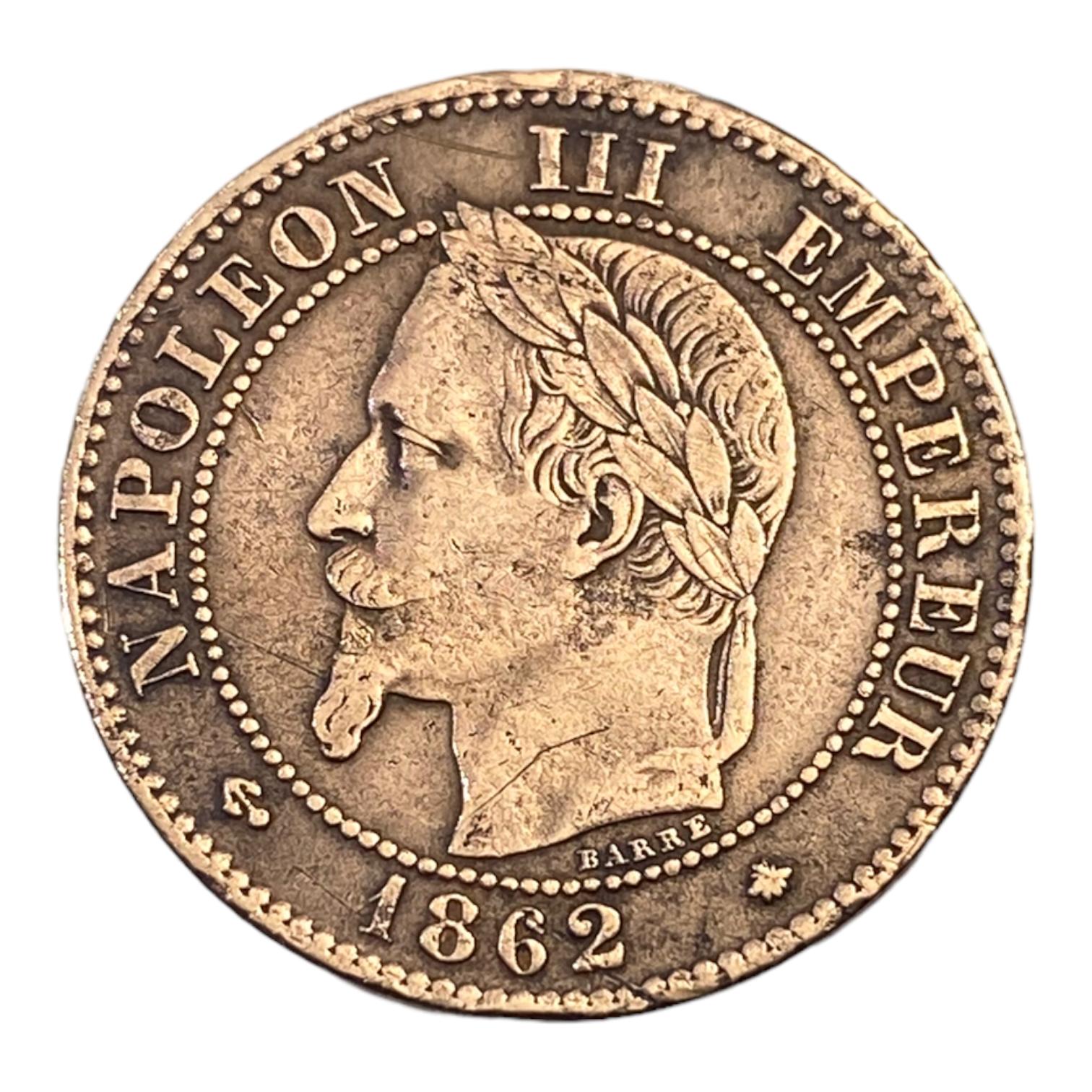 Les 2 Centimes Napoléon III Tête Laurée de 1862 à Paris
