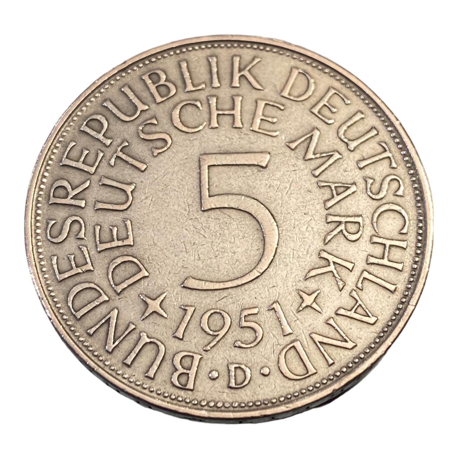 ALLEMAGNE 5 deutsche mark 1951 Stuttgart