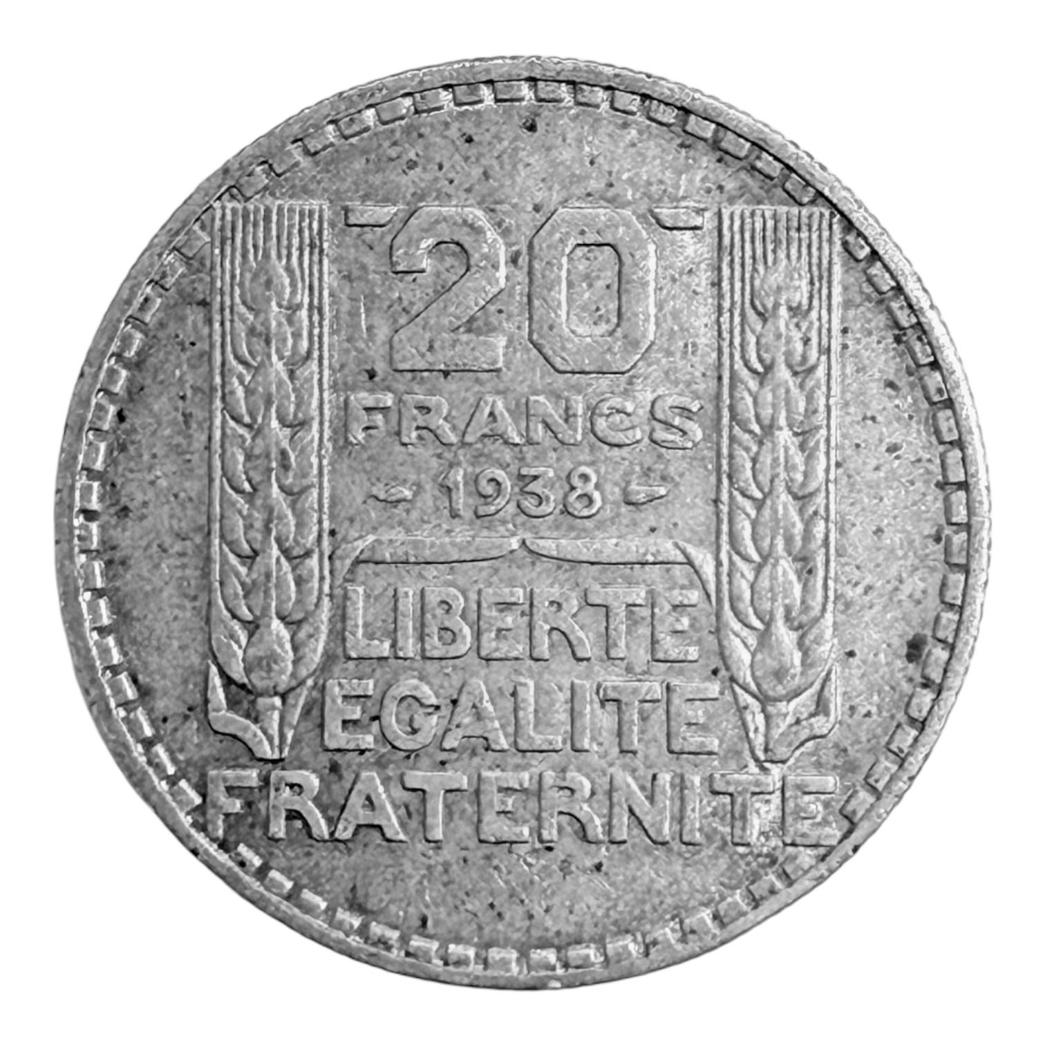 20 Francs Turin 1938