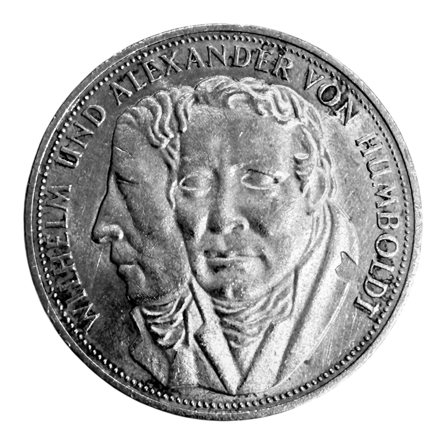 Allemagne - 5 Mark Humboldt 1967 Stuttgart (F)