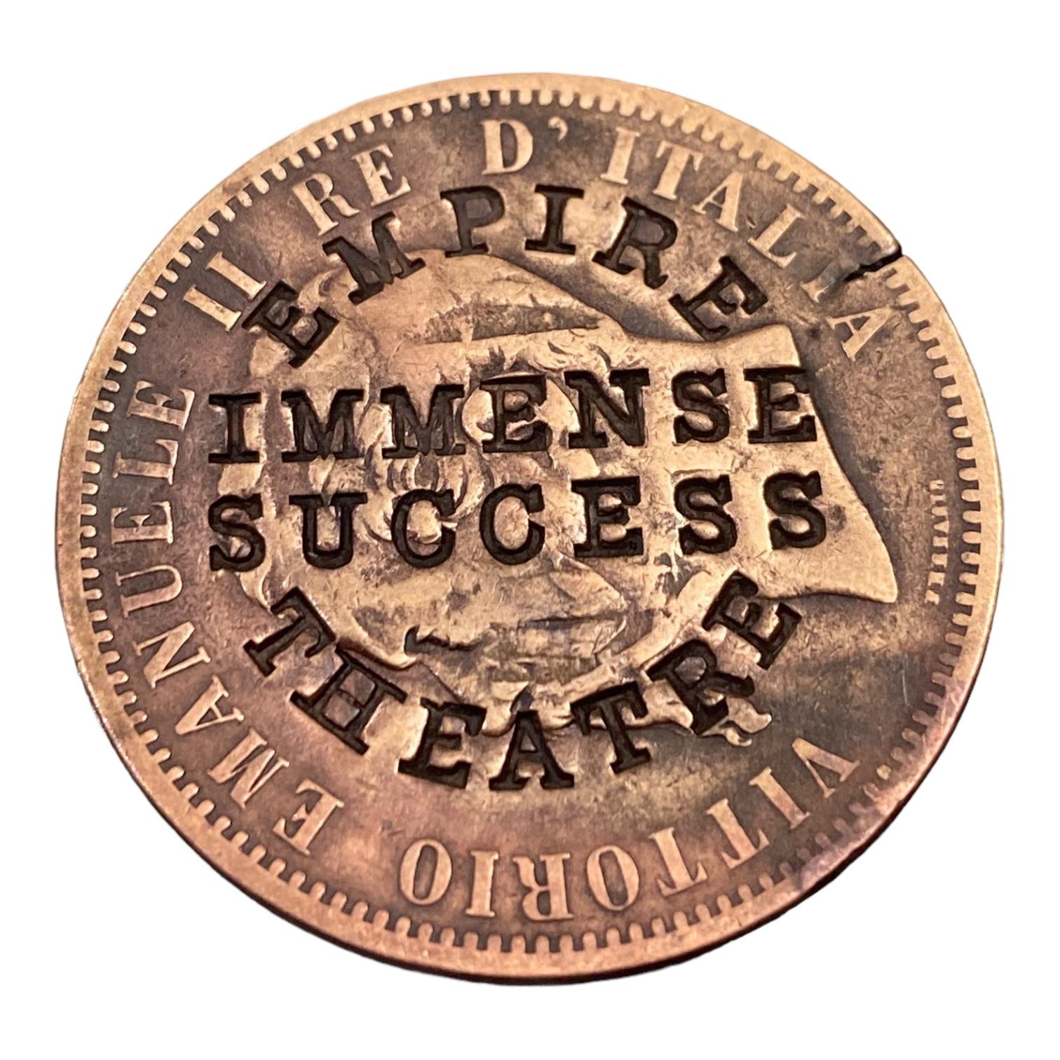 10 centesimi de Vittorio Emanuele II d'Italia, frappées à Turin (T) en 1866
