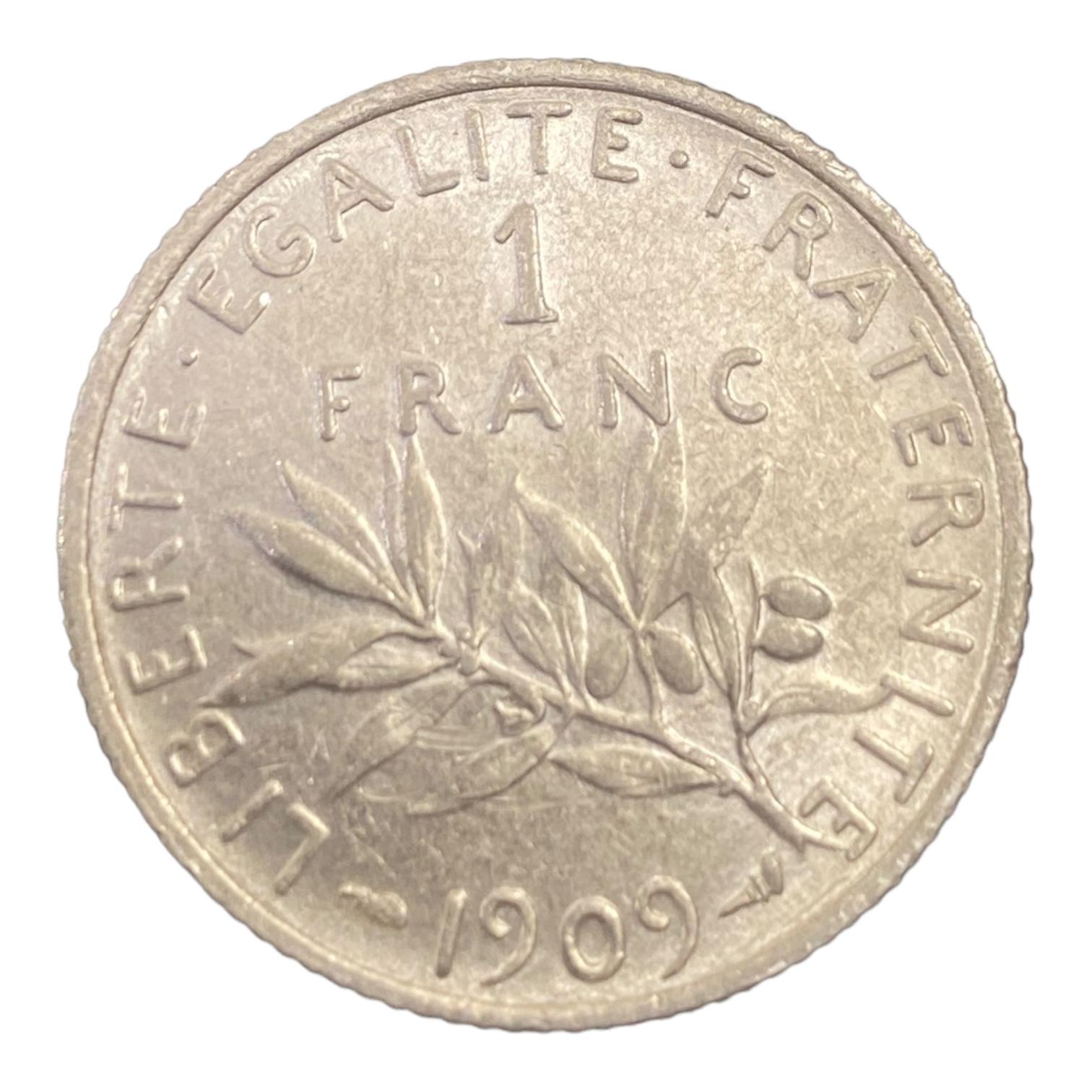 1 Franc Semeuse de 1909 à Paris