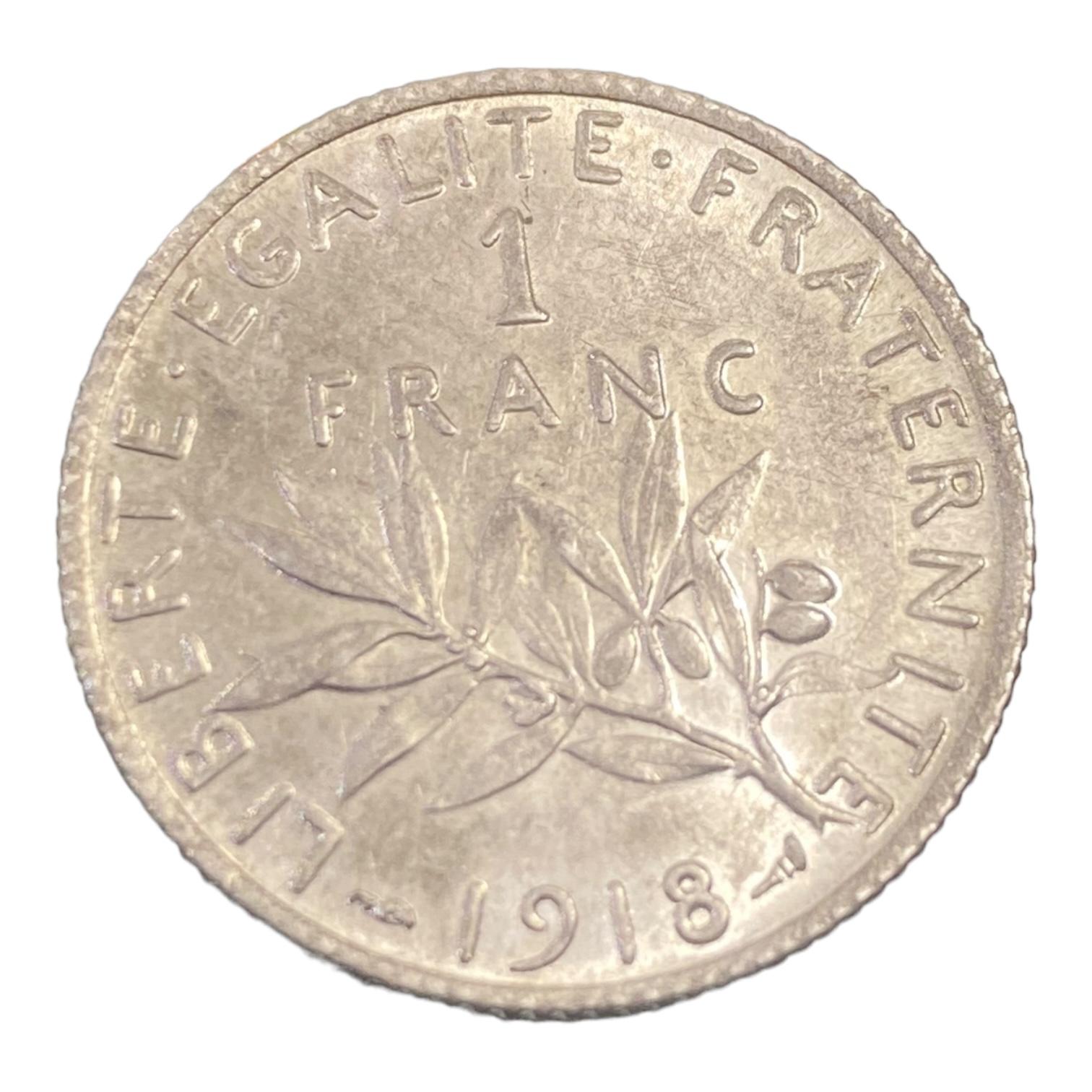 1 Franc Semeuse de 1918 à Paris