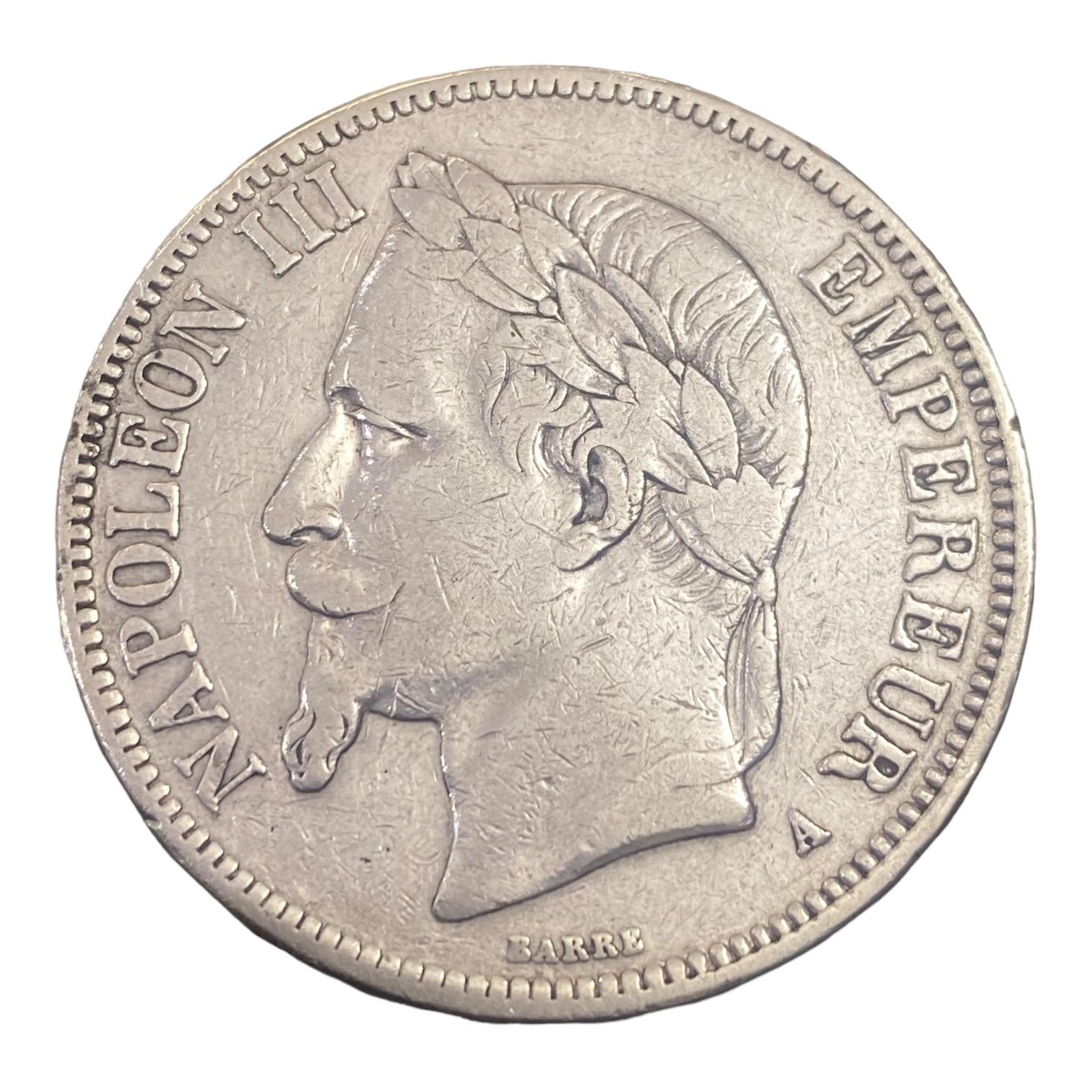 5 Francs Napoléon III, tête laurée, (A) 1867 PARIS