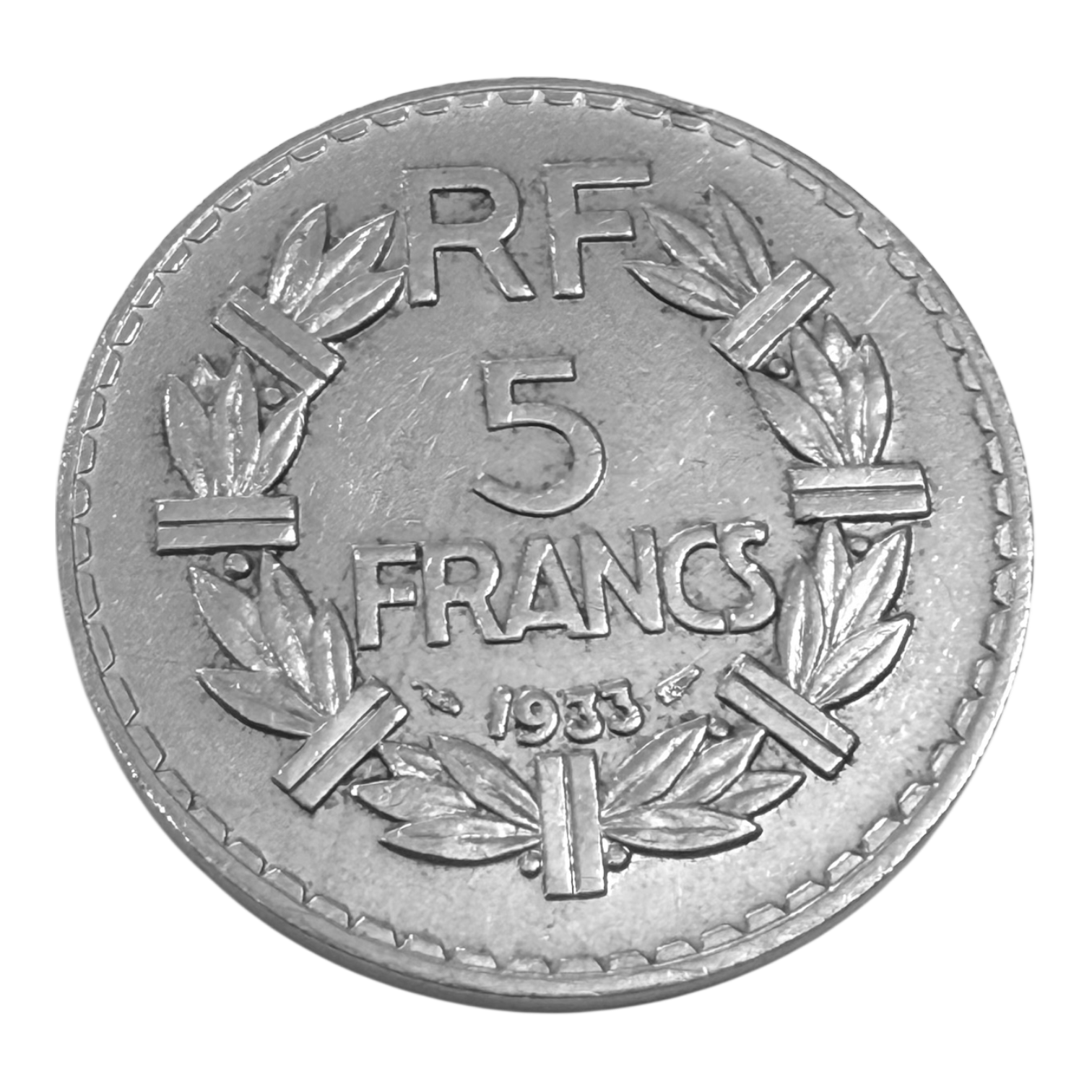 5 Francs Lavrillier 1933 - Nickel - République Française