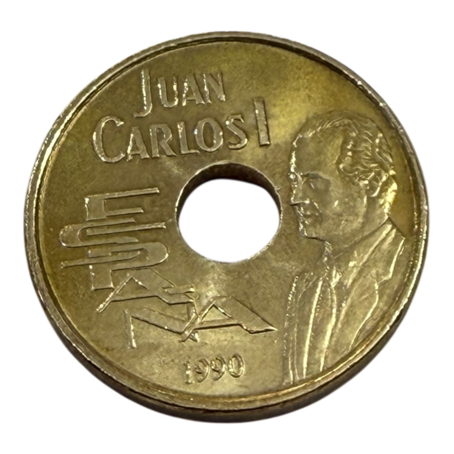 Pièce de 25 Pesetas Percée – Espagne 1990 – Expo '92