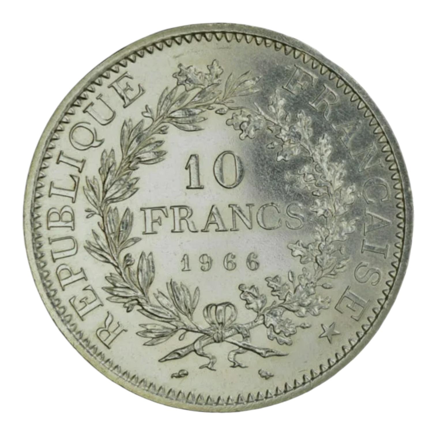 10 Francs Argent Hercule 1966 à Paris