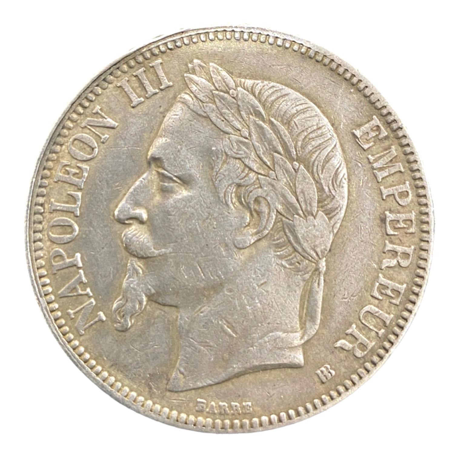 Monnaie France Napoléon III 5 Francs 1868 Strasbourg